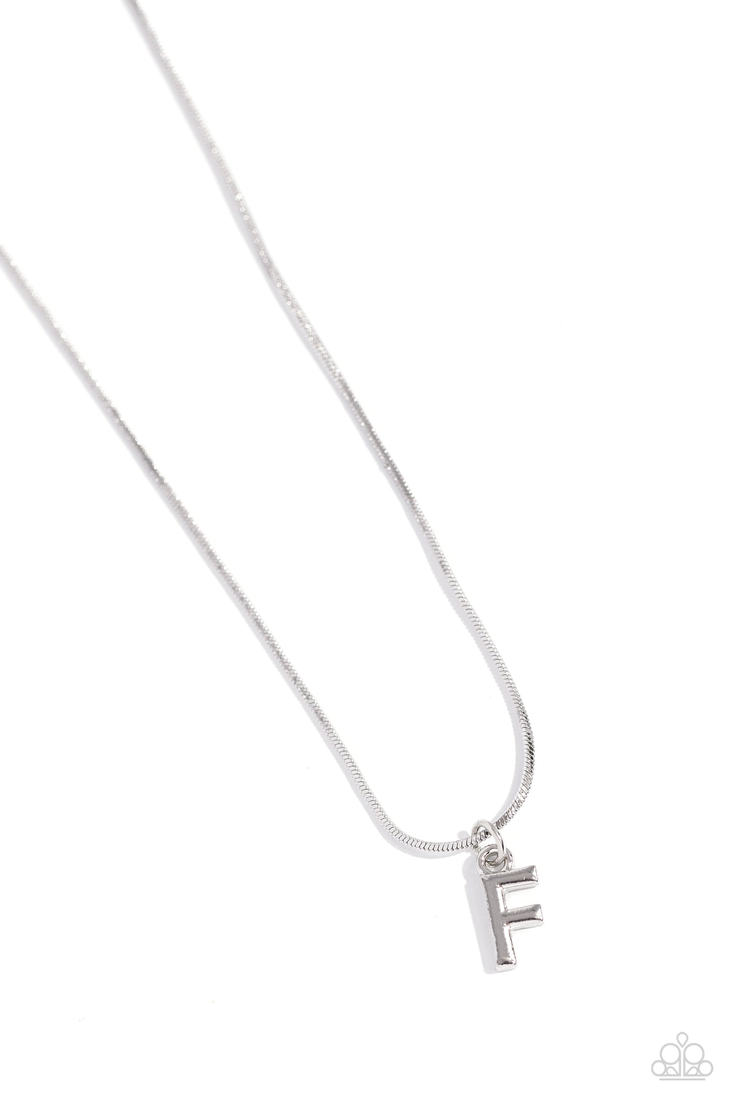 Seize the Initial - F - Silver Necklace