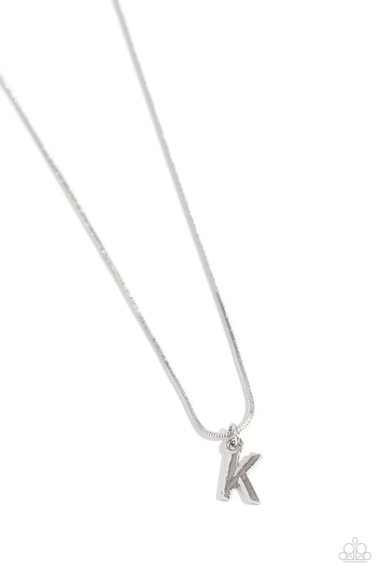 Seize the Initial - K - Silver Necklace
