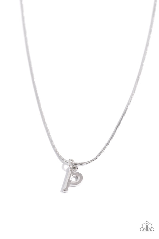 Seize the Initial - P - Silver Necklace