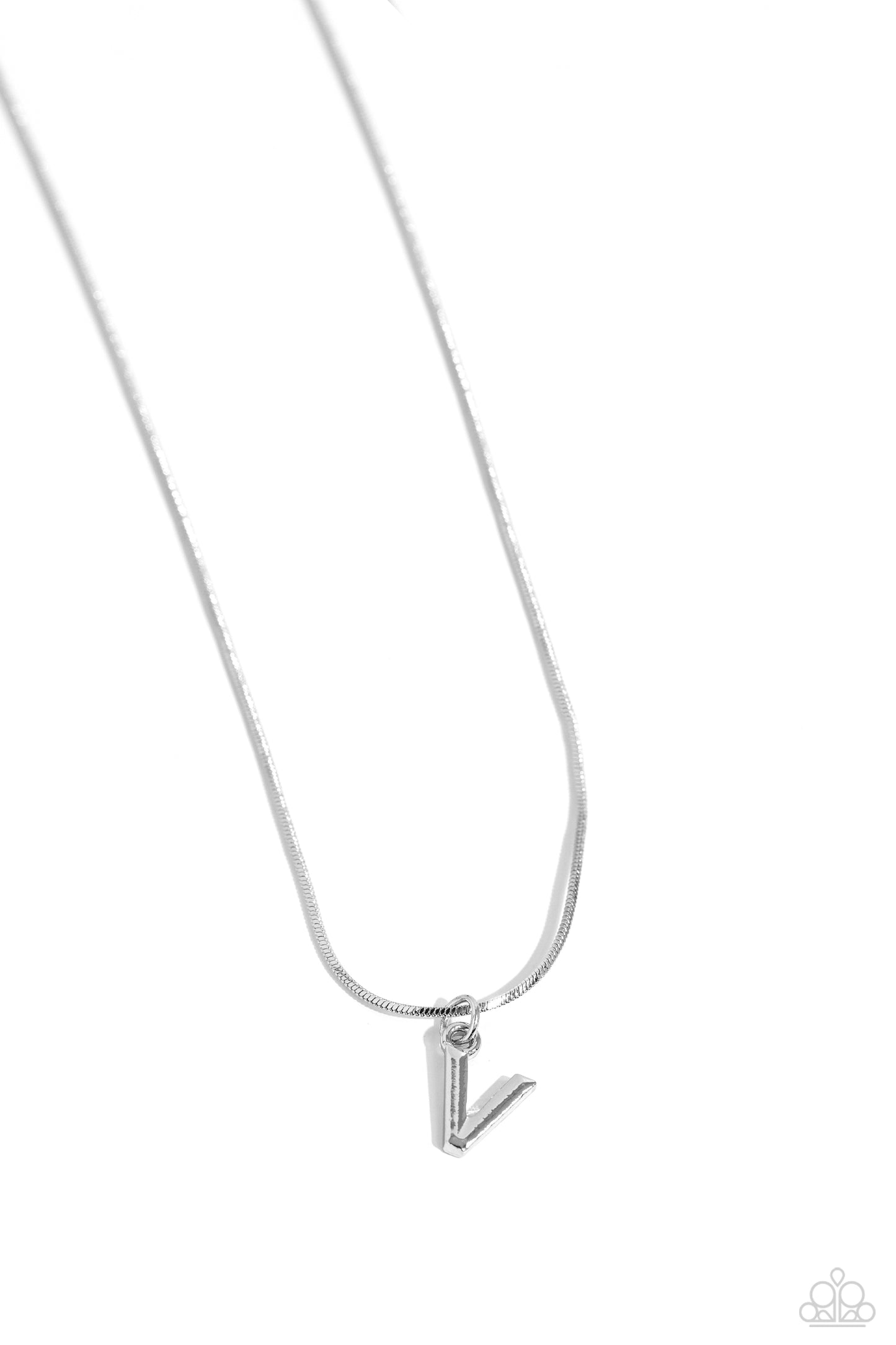 Seize the Initial - V - Silver Necklace
