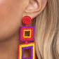 Seize the Squares - Red Earring