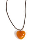 Serene Sweetheart - Orange Necklace