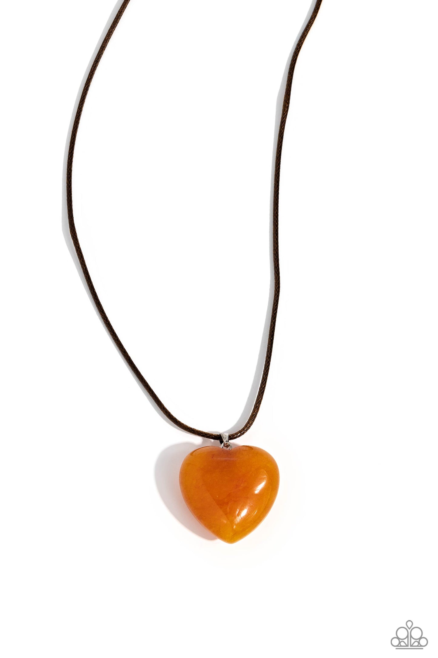 Serene Sweetheart - Orange Necklace