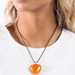 Serene Sweetheart - Orange Necklace
