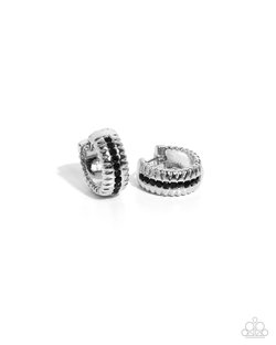 Serrated Shimmer - Black Earring