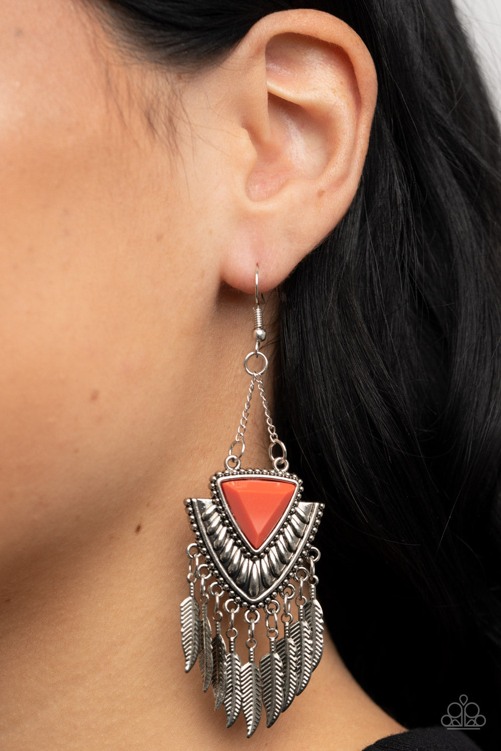 Shady Oasis - Orange Earring