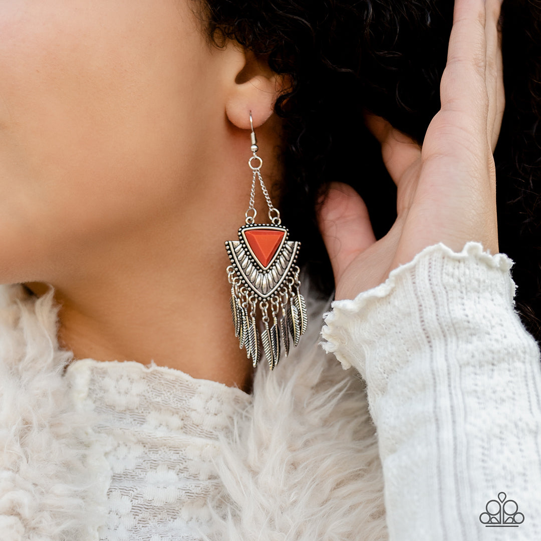 Shady Oasis - Orange Earring