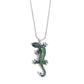 Shimmery Salamander - Green Necklace
