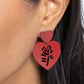 Showstopping Silhouette - Red Earring