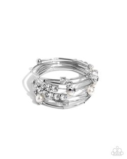Showtime Sparkle - White Bracelet