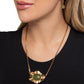 Sideways Shimmer - Green Necklace