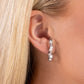 Sliding Shimmer - White Earring