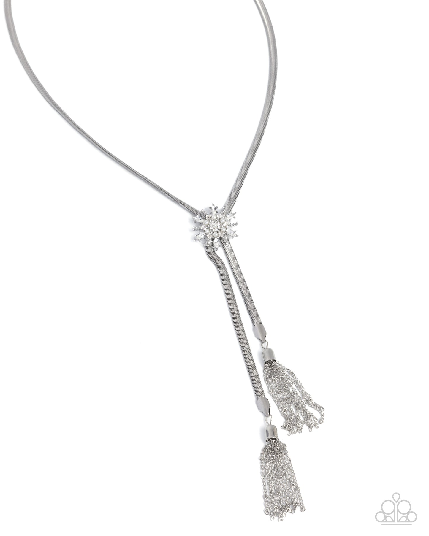 Snowflake Season - White Necklace