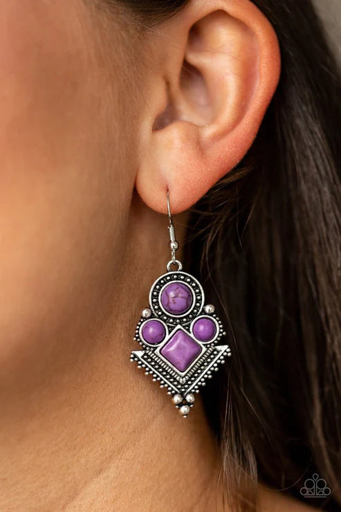 So Sonoran - Purple Earring