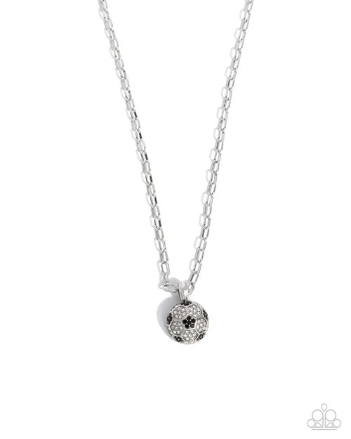 Soccer Pitch - Black Necklace