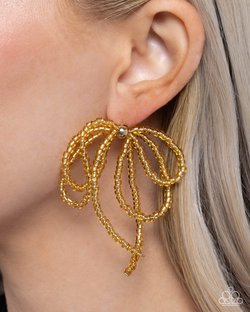 Sophisticated Sprinkle - Gold Earring