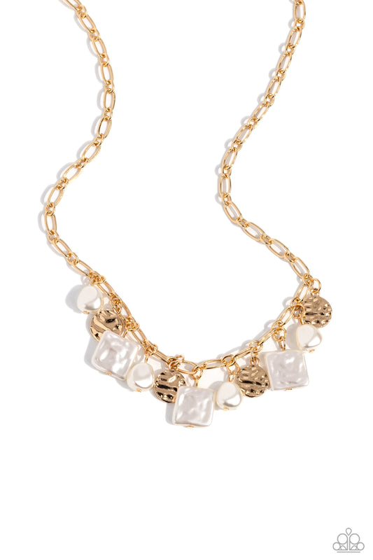 Sophisticated Squared - Gold Necklace