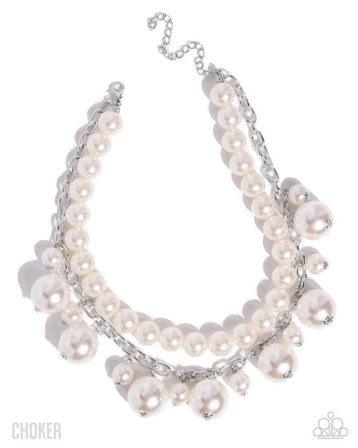 Sophisticated to the Max - White Necklace