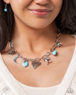 Southwestern Souvenir - Blue Necklace