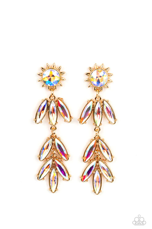 Space Age Sparkle - Gold Earring