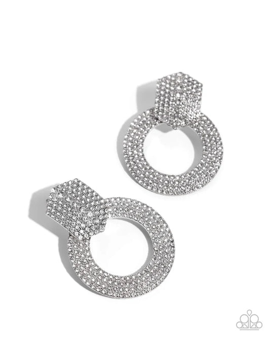 Sparkly Safeguard - White Earring