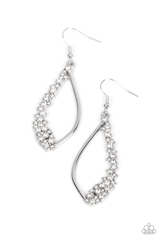 Sparkly Side Effects - White Earring