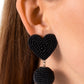 Spherical Sweethearts - Black Earring