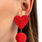 Spherical Sweethearts - Red Earring