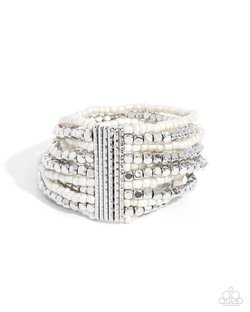 Spirited Stack  -White Bracelet