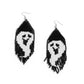 Spooky Strands - Black Earring