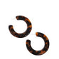 Spotted Scoop - Brown Earring