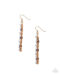 Square Slope - Purple Earring