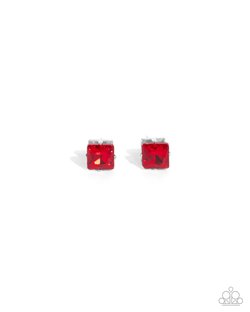 Squared Soprano - Red Earring