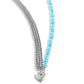Squared Sweetheart - Blue Necklace