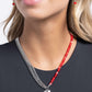 Squared Sweetheart - Red Necklace