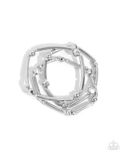 Stacked Shopaholic - Silver Bracelet