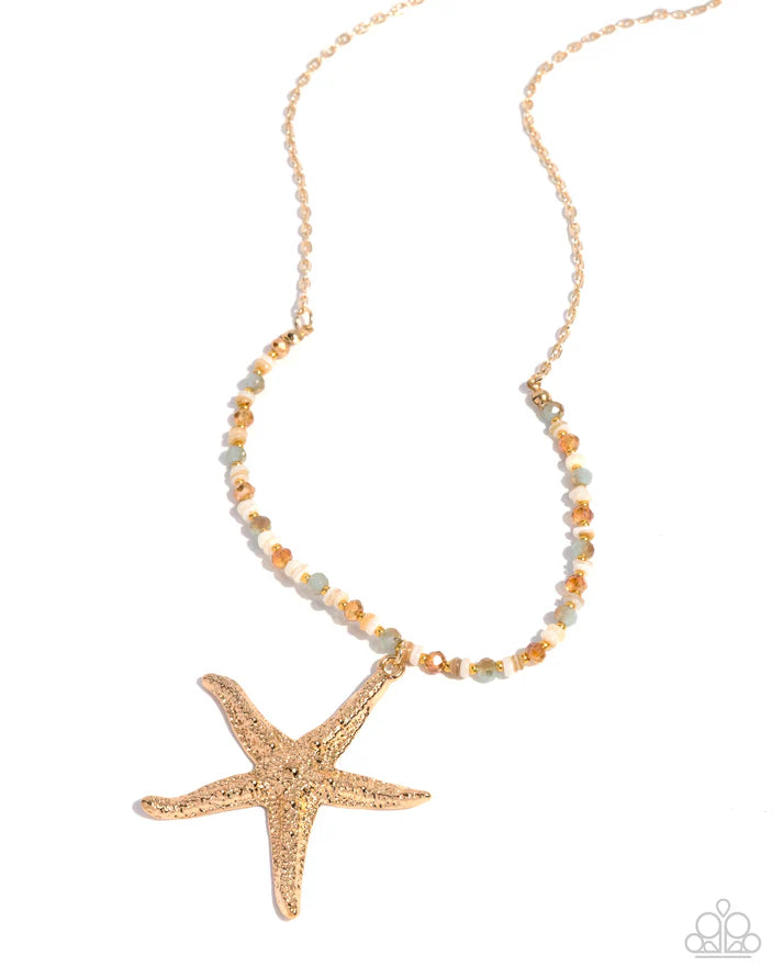 Starfish Symphony - Orange Necklace