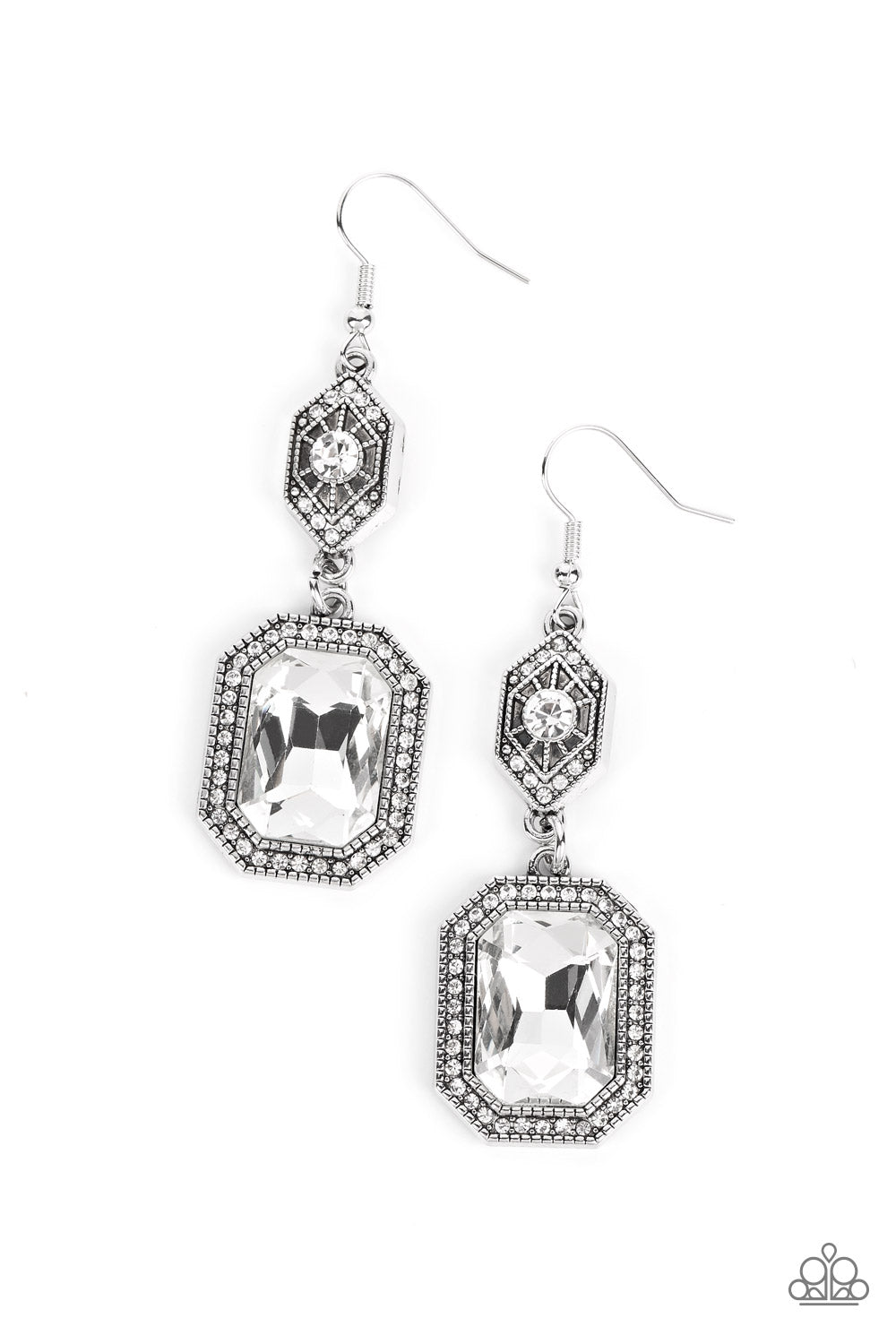 Starry-Eyed Sparkle - White Earring