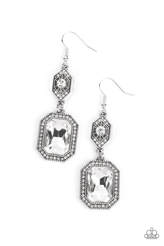 Starry-Eyed Sparkle - White Earring