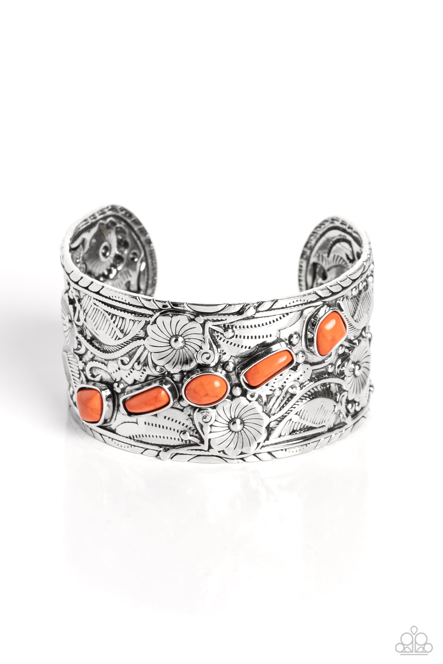 Still FLORAL Stones - Orange Bracelet