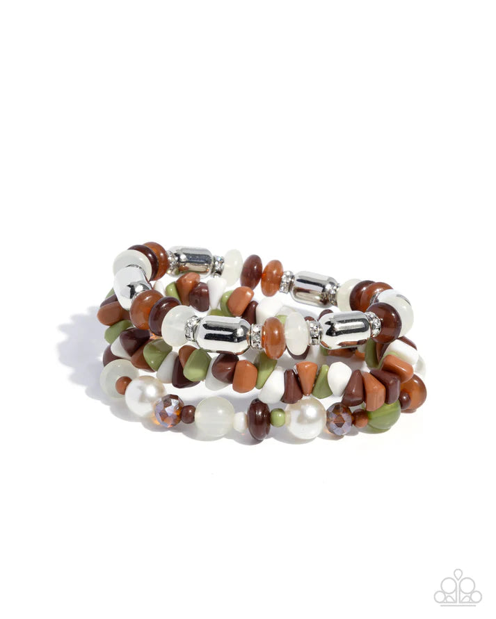 Stirring Stack - Brown Bracelet