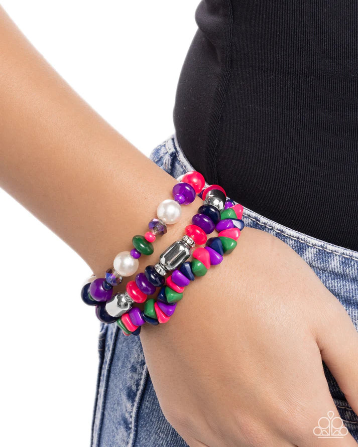 Stirring Stack - Purple Bracelet