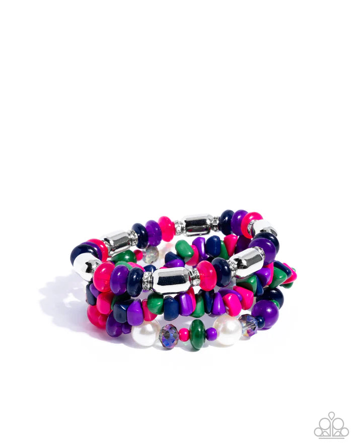 Stirring Stack - Purple Bracelet