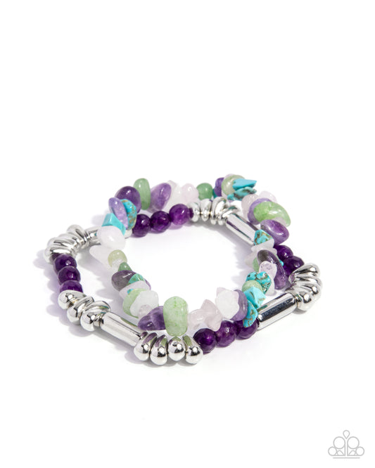 Stony Sequence - Purple Bracelet