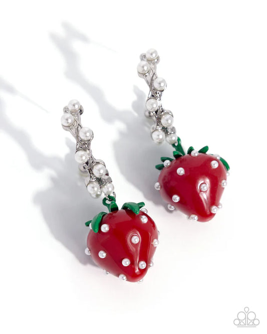 Strawberry Picnic - Red Earring