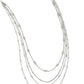 Studded Shimmer - Silver Necklace