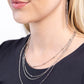 Studded Shimmer - Silver Necklace