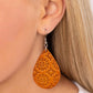 Stylishly Subtropical - Orange Earring