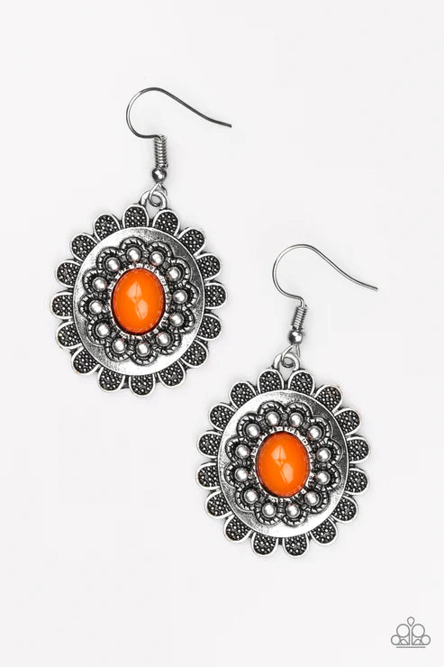 Summer Blooms - Orange Earring