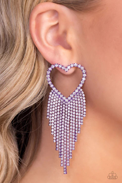 Sumptous Sweethearts  - Purple Earring